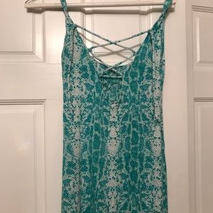 Arden B Turquoise Snakeskin Maxi dress - Size Sm